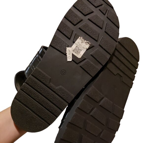 ASOS Falon Chunky Black Multi Strap Buckle Sandals - size 11 - Picture 8 of 8